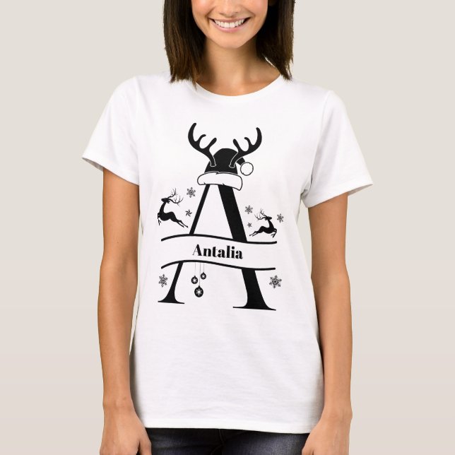 Camiseta Famílias Monogramas Personalizam Com Nome (Frente)