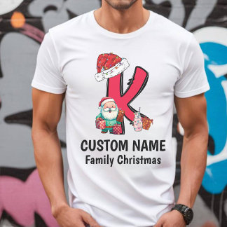 Camiseta Famílias Monogramas Personalizam Com Nome