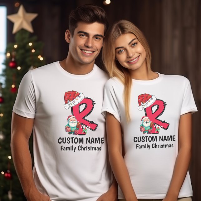 Camiseta Famílias Monogramas Personalizam Com Nome (Criador carregado)
