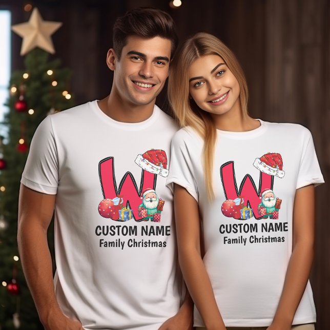 Camiseta Famílias Monogramas Personalizam Com Nome (Criador carregado)