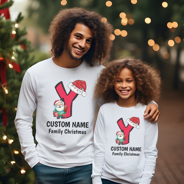 Camiseta Famílias Monogramas Personalizam Com Nome (Criador carregado)
