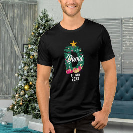 Camiseta Famílias Natal Monograma D Nome Meanimg
