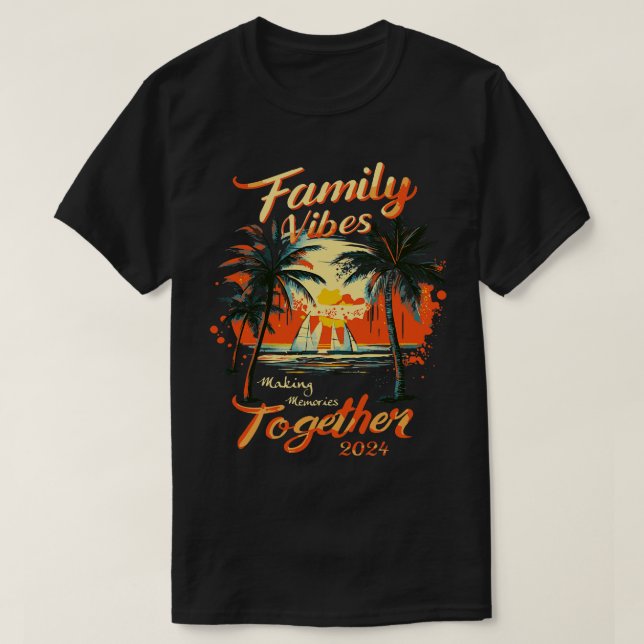 Camiseta Famílias Vibes 2024 Memórias de Reunião Tropical V (Frente do Design)