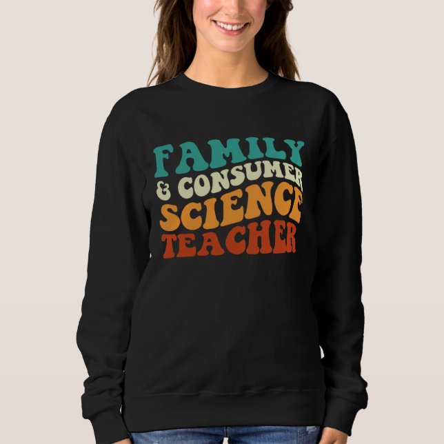 Camiseta Family And Consumer Science Teacher Retro Groovy F (Frente)