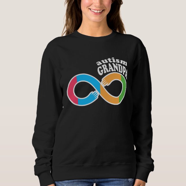 Camiseta Family Autism Awareness Grandpa Rainbow Infinity S (Frente)