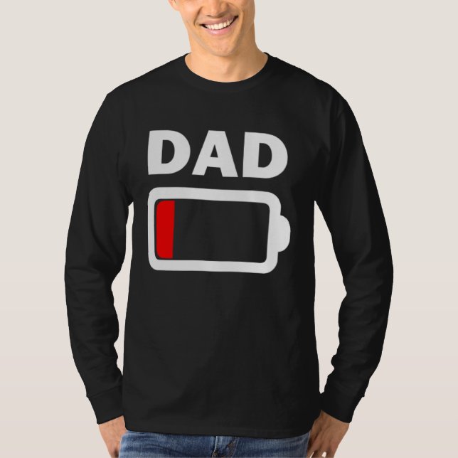 Camiseta Family Battery Low Battery Dad (Frente)