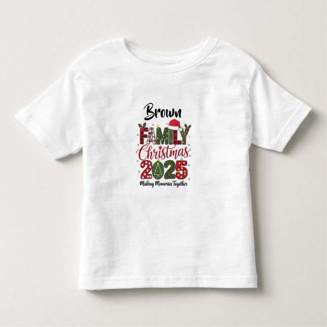 Camiseta  Family Christmas 2025 customizable Matching (Frente)