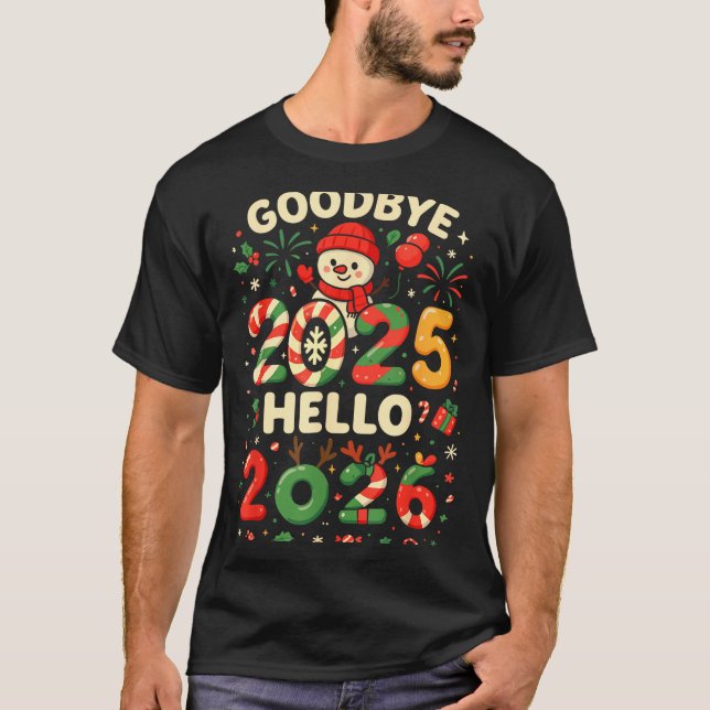 Camiseta Family Christmas Shirts Matching 2025, Funny Nye H (Frente)