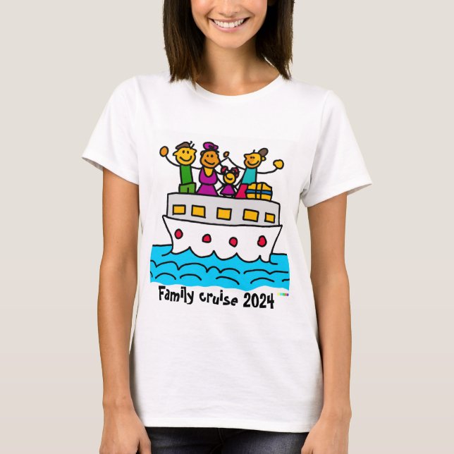 Camiseta Family Cruise 2024 - Young Woman's Adventure T (Frente)