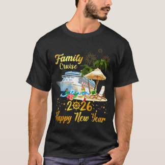 Camiseta Family Cruise 2026 Happy New Year 