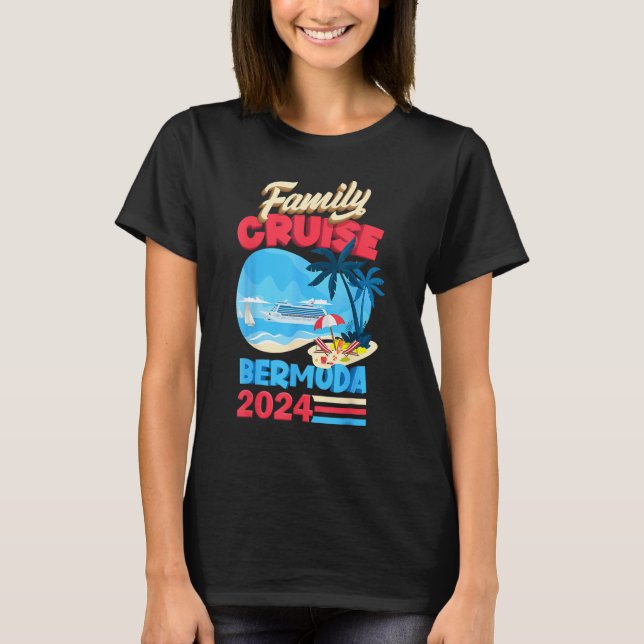 Camiseta Family Cruise Bermuda 2024 Men Women Kids Cruising (Frente)