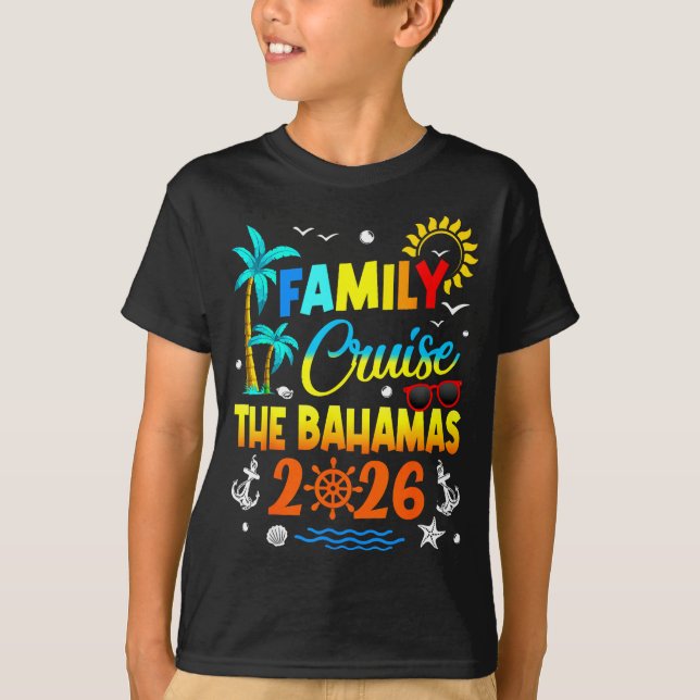 Camiseta Family Cruise The Bahamas 2026 Summer Matching Vac (Frente)