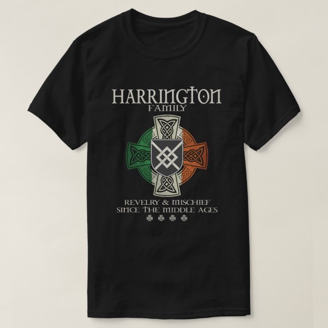 Camiseta Family Harrington braço Irlanda (Frente do Design)