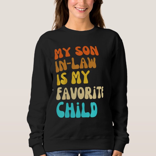 Camiseta Family Humor Groovy My Son In Law Is My Favorite C (Frente)