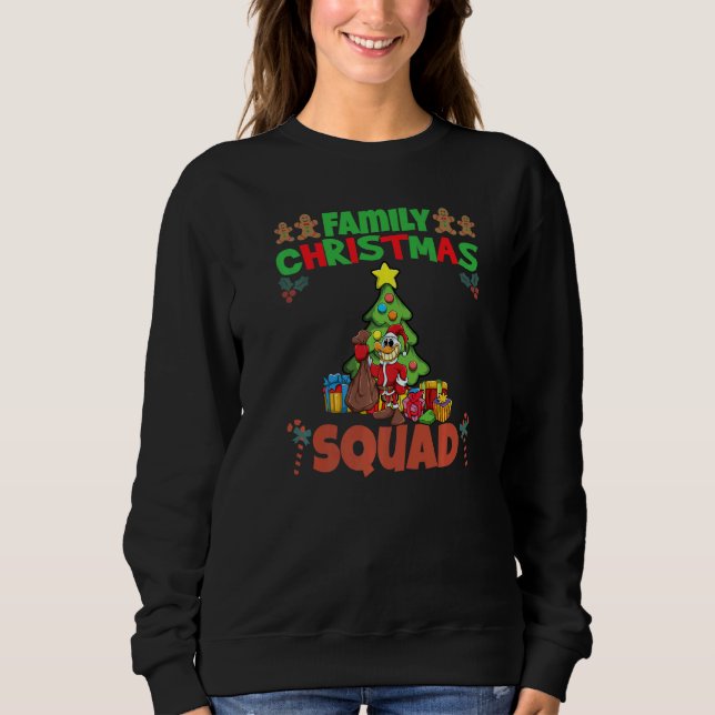Camiseta Family Matching Christmas Squad X-Mas Holidays Pre (Frente)