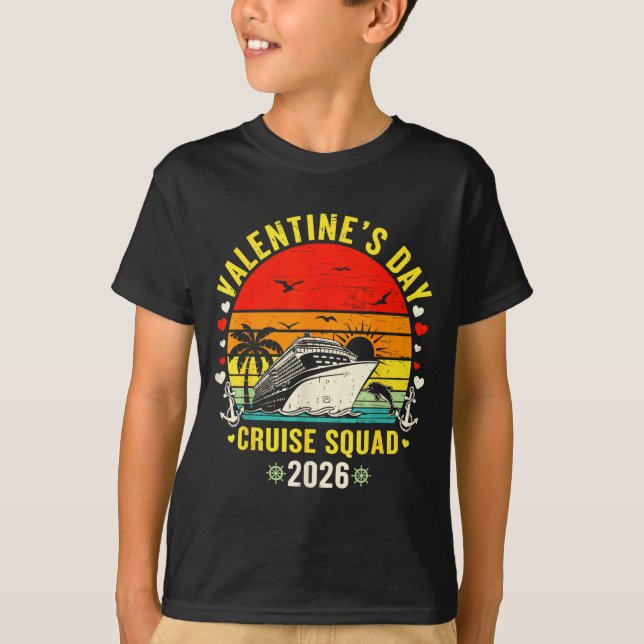Camiseta Family Matching Valentines Day For Couples Cruise  (Frente)