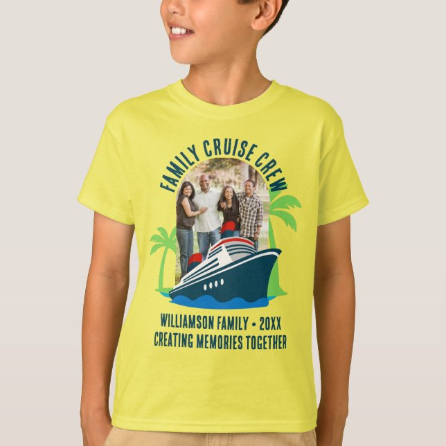 Camiseta FAMILY Photo Holiday Travel CRUISE CREW  (Frente)