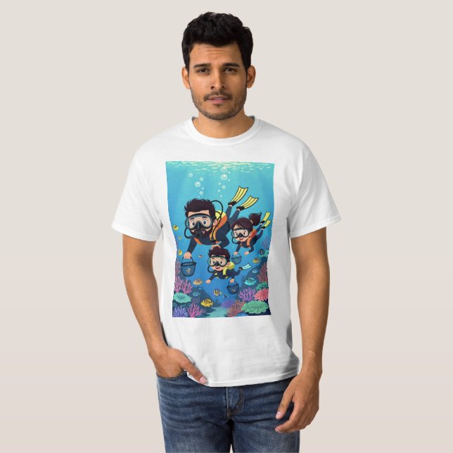 Camiseta Family Scuba Diving Fun (Frente Completa)
