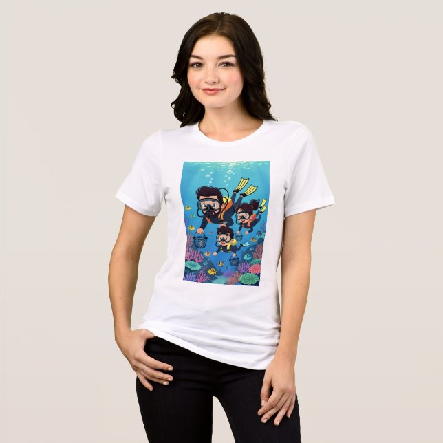 Camiseta Family Scuba Diving Fun (Frente Completa)