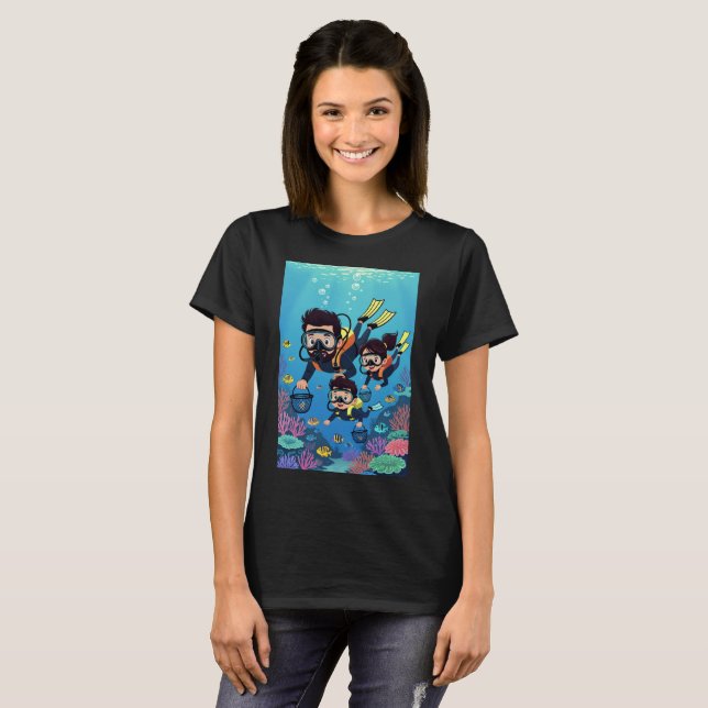 Camiseta Family Scuba Diving Fun (Frente Completa)
