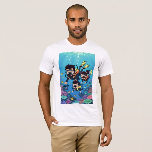 Camiseta Family Scuba Diving Fun (Frente Completa)