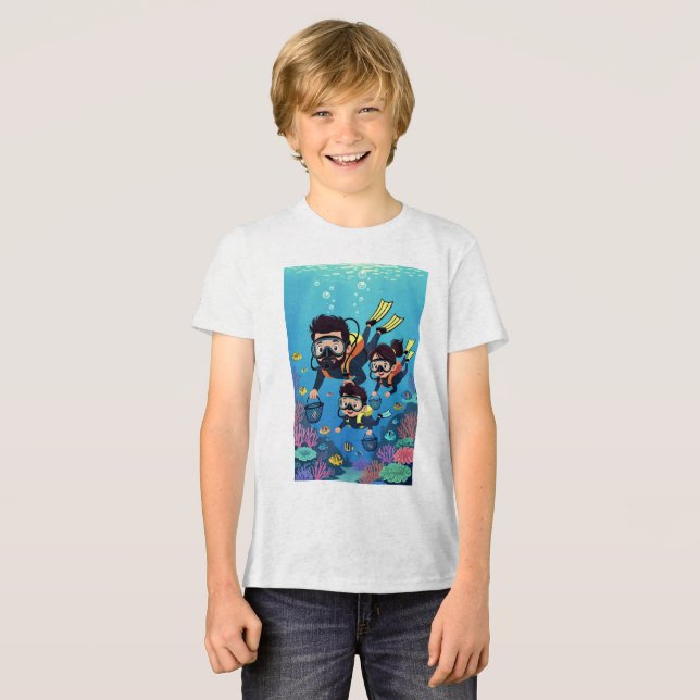 Camiseta Family Scuba Diving Fun (Frente Completa)