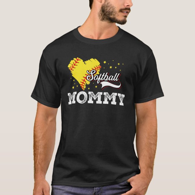 Camiseta Family Softball Palyer Mommy Softball Mother Grand (Frente)