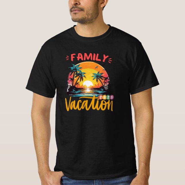 Camiseta FAMILY VACATION 2025 summer trip (Frente)