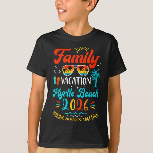 Camiseta Family Vacation 2026 Myrtle Beach Matching Summer  (Frente)