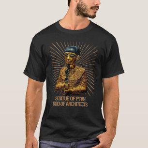 Camiseta Famosa e antiga estátua do Ptah Deus dos Arquiteto