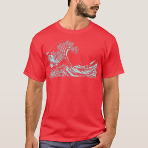 Camiseta Famoso Excelente clássico japonês de arte fina Wav