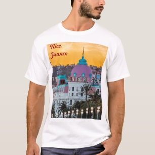 Camiseta Famoso hotel de luxo Hotel Negresco em Nice França