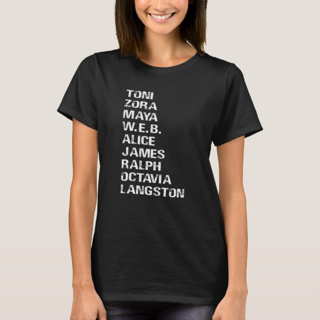 Camiseta Famosos Autores Negros Do Século 20 (Frente)