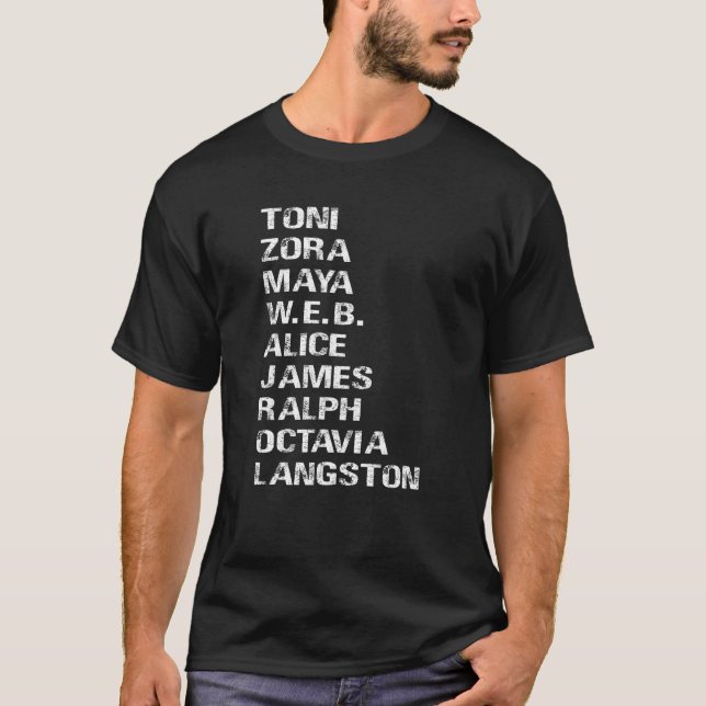 Camiseta Famosos autores negros do século 20 1 (Frente)
