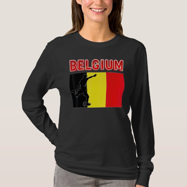 Camiseta Fan Belgium Equipe Nacional De Futebol Do Mundo Ch (Frente)