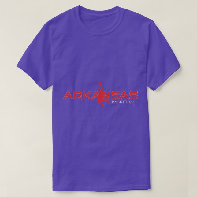 Camiseta Fan Souvenir Dunking, fã de basquete do Arkansas (Frente do Design)
