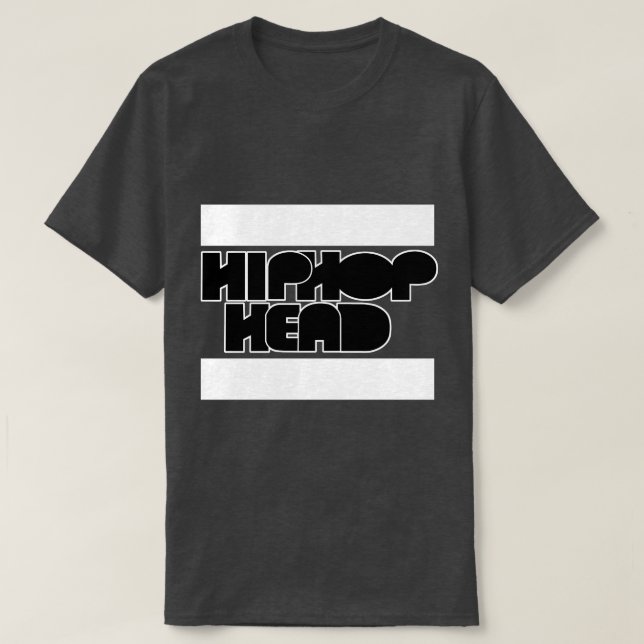 Camiseta fanático da cabeça do HipHop (Frente do Design)
