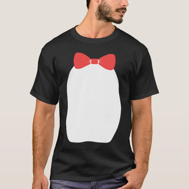 Camiseta Fancy Penguin Bow Tie Halloween Costume (Frente)