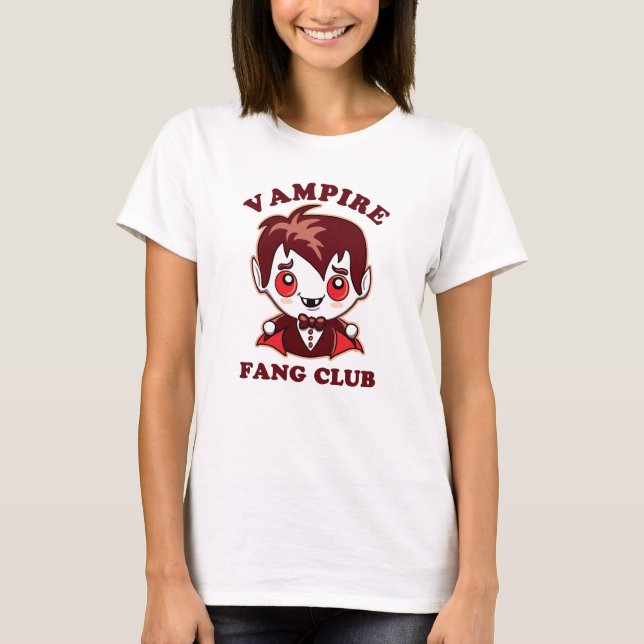 Camiseta Fang Club | Canhões Engraçados E Vampiros Bonitos (Frente)