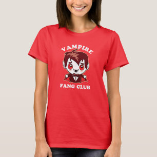 Camiseta Fang Club   Canhões Engraçados E Vampiros Bonitos