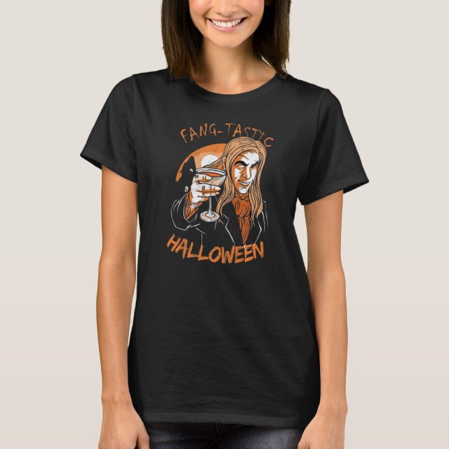 Camiseta Fangtasia, Vampiro do Halloween, Dizendo (Frente)