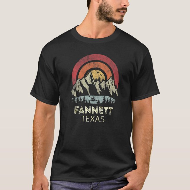 Camiseta Fannett Texas Mountain Sunset Sunrise Kayaking (Frente)
