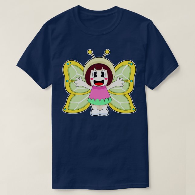 Camiseta Fantaia de Menina Borboleta (Frente do Design)