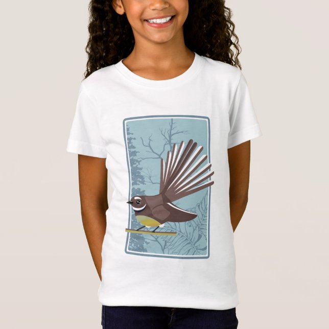Camiseta Fantail do vetor de corte (Frente)