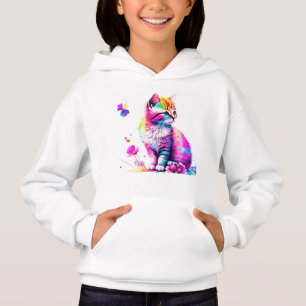 Camiseta Fantasia Arco-Íris: Gatito em Flor