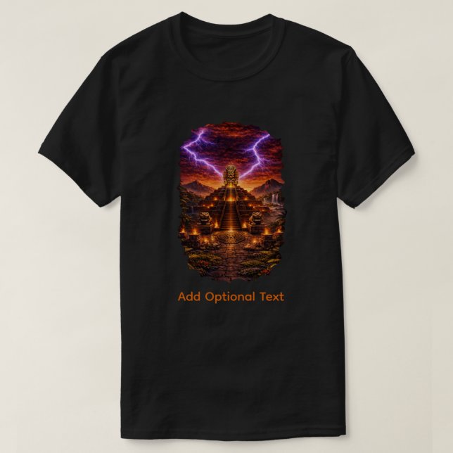 Camiseta Fantasia Asteca (Frente do Design)