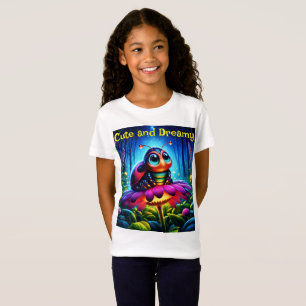 Camiseta Fantasia caprichosa, sonhador de neon inseto como
