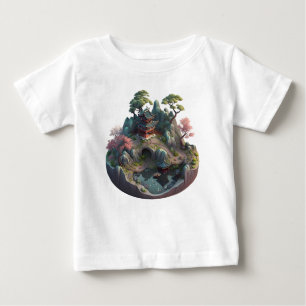 Camiseta Fantasia Chinesa Cega 3D Paisagem Topo