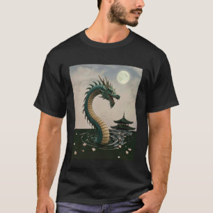 Camiseta Fantasia da Lua Cheia da Flor de Cerejeira do Drag
