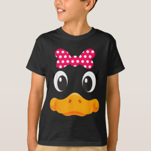 Camiseta Fantasia de Animal de Halloween Rosto de Pato Amar